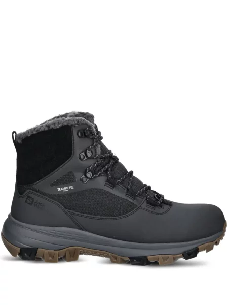 Šněrovací krajkové kotníkové boty Jack Wolfskin černé