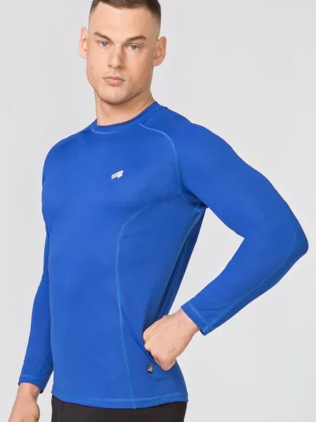 Koszulka termoaktywna z długim rękawem fitness Rough Radical Fury LS niebieska