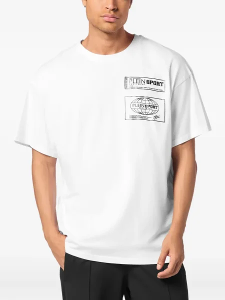Tricou Plein Sport cu imagine alb