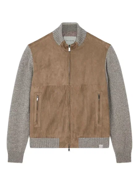 Semišová bunda Paul & Shark hnědá