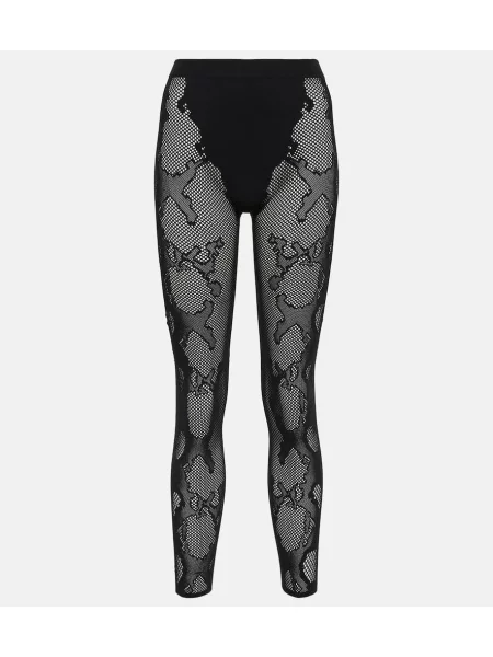 Legginsy Dion Lee z siateczką z siateczki czarne