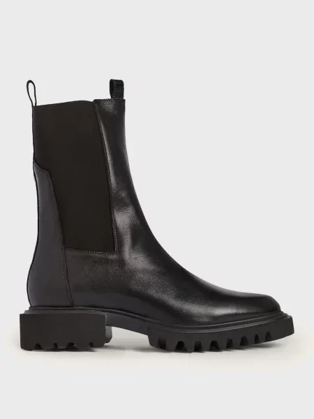 Кожаные ботинки челси Allsaints черные