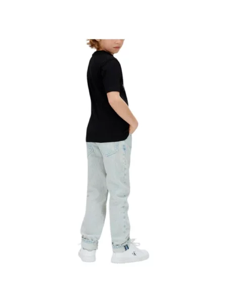 Gyerek póló Calvin Klein Jeans fekete