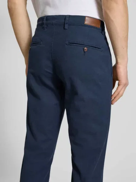 Spodnie o kroju slim fit z dodatkiem streczu model ‘Marco’ Jack & Jones granatowe