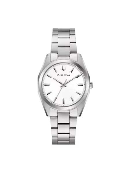 Lniany zegarek Bulova biały