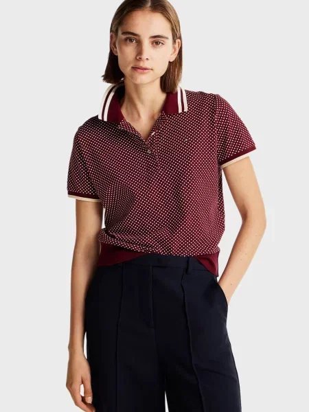 Поло Tommy Hilfiger бордовое