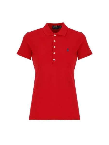 Polo z Ikonicznym Haftem Konia Ralph Lauren czerwona