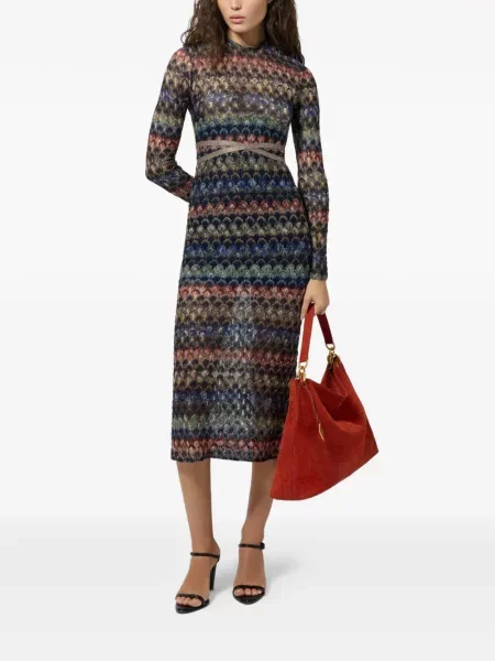 Rochie Missoni tricotate albastru