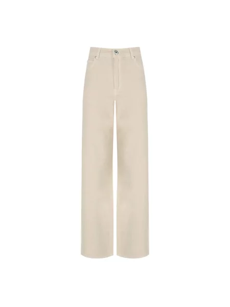 Weekend Max Mara Jeansy Medina Wide Leg beżowy