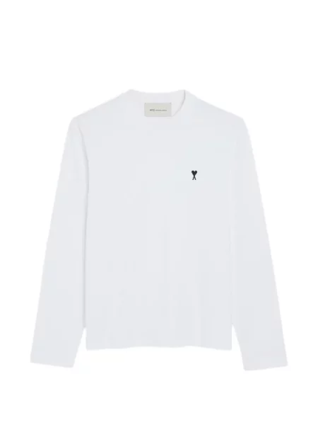 Lung tricou Ami Paris alb