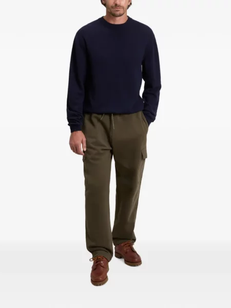 Pantaloni cargo Woolrich din fleece alergare verde