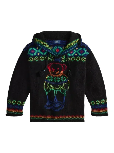Kratak samt polo majica Polo Ralph Lauren s vezom crna