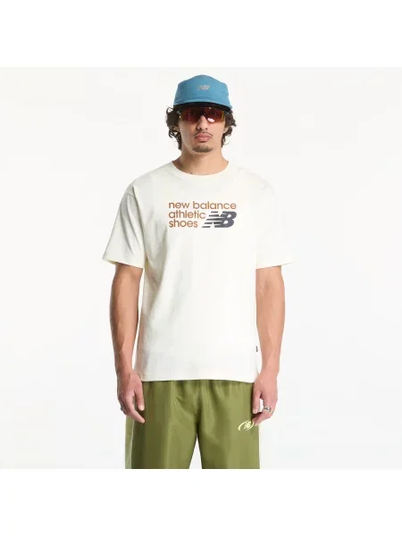Tricou New Balance Athletics Premium Relaxed Chest Logo T-Shirt Angora XL