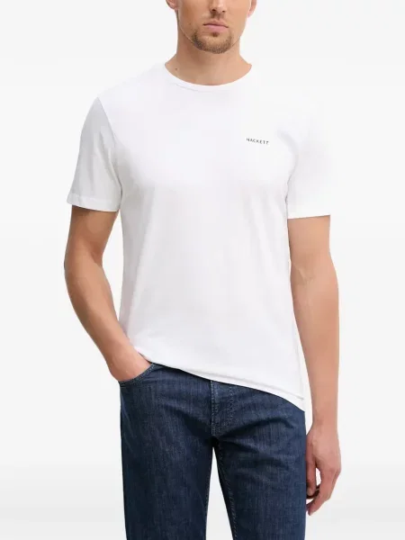 Scurt tricou Hackett London cu imagine alb