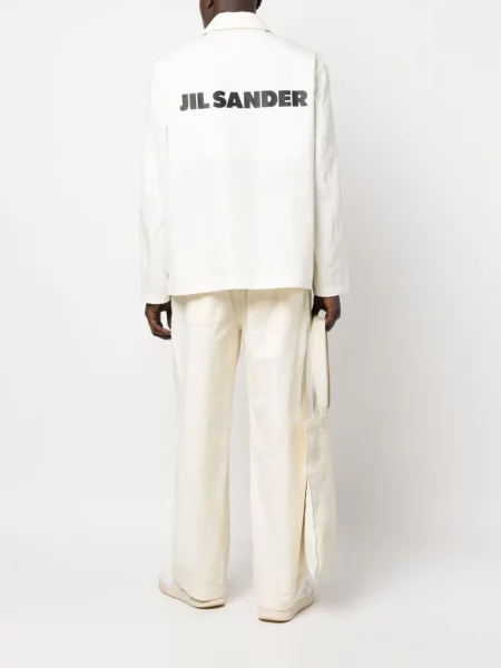 Raštuotas striukė Jil Sander balta