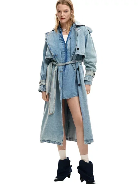 Kurtka jeansowa Desigual niebieska