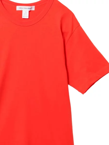 Tricou Comme Des Garçons cu decolteu rotund roșu