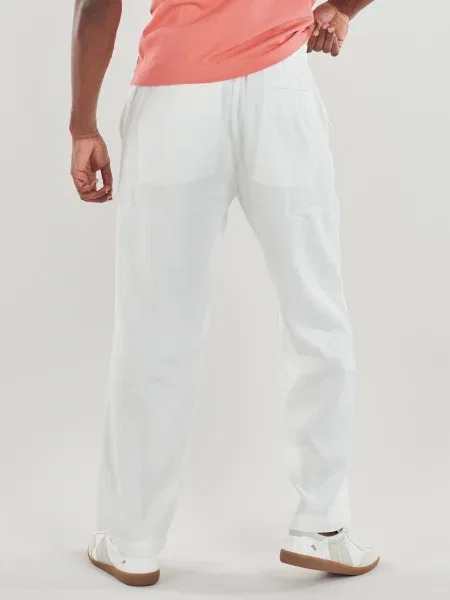 HUGO Pantaloni din Cino Crem Straight Fit alb