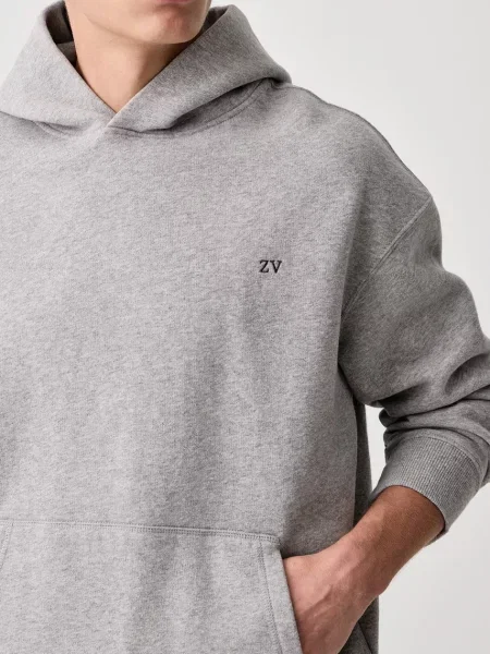 Zadig&Voltaire kapucnis melegítőfelső férfi pamuttal SWEELO szürke