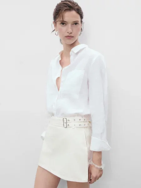 Спідниця міні MANGO білий