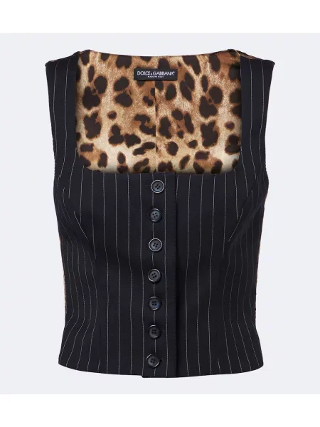 Vestă Dolce&gabbana de lână albastru