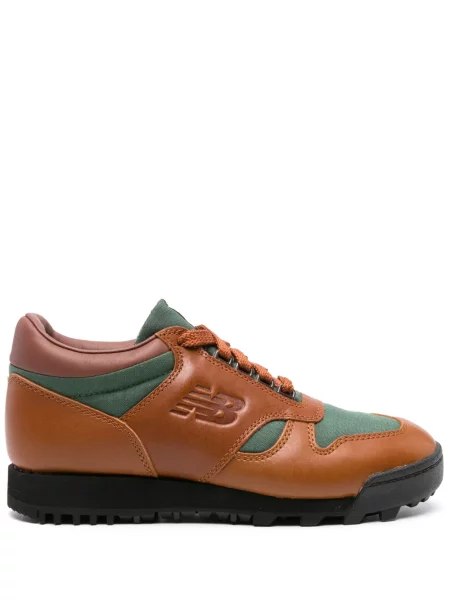 Sneakerși New Balance din piele maro