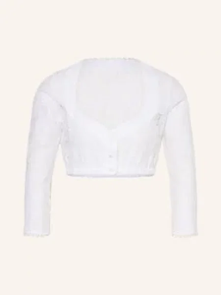 Kinga Mathe Bluzka Dirndl Samantha Z Koronki Ażurowanej weiss biała