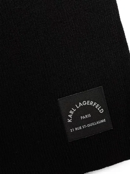 Fular Karl Lagerfeld cu autograf negru