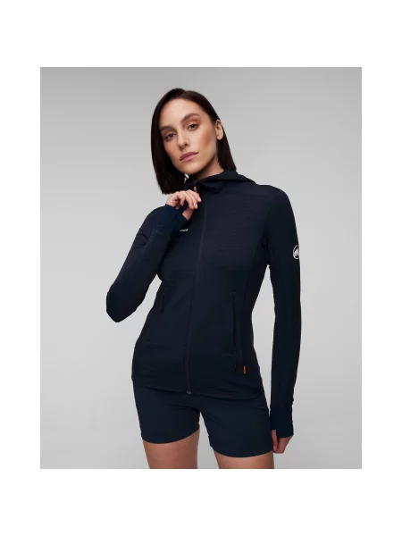 Mammut fleecová mikina Taiss Light ML s kapucí tmavě modrá