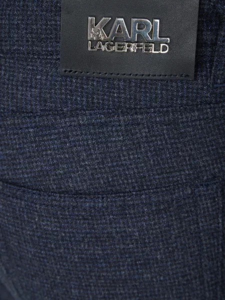Шерстяные классические брюки Karl Lagerfeld синие
