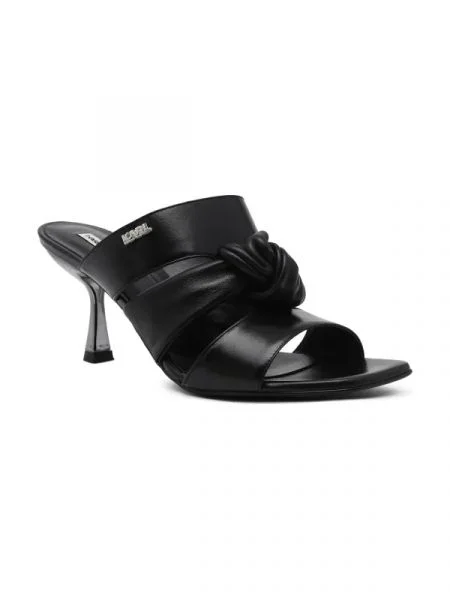 Karl Lagerfeld De piele șlapi PANACHE TRIPLE STRAP negru