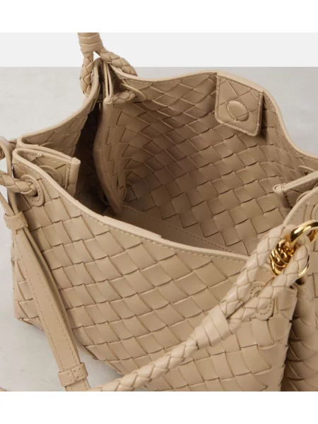 Geanta de piele Bottega Veneta din piele verde