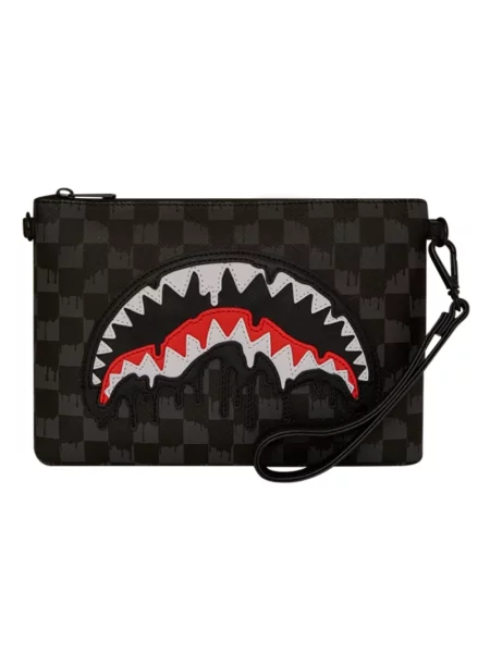 Kopertówka Sprayground elegancka w kratkę czarna