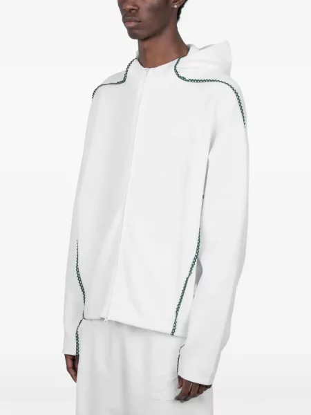 Tricou Adidas cu dungi din dantelă alb