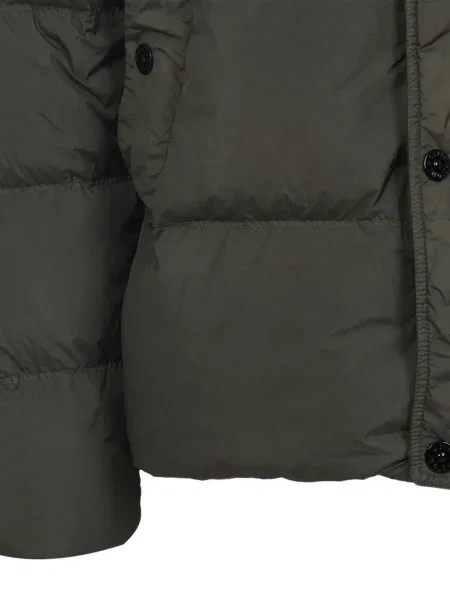 Geacă cu puf Stone Island cu strasuri verde