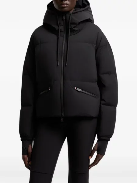 Palton Moncler Grenoble cu glugă negru