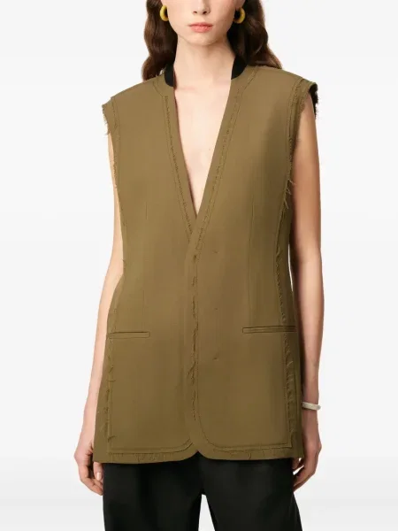 Vestă Ami Paris de lână verde