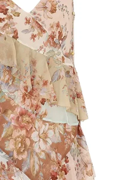 Rochie Zimmermann cu model floral cu imagine de costum