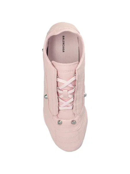 Sneakerși Balenciaga cu tepi din piele de oaie roz
