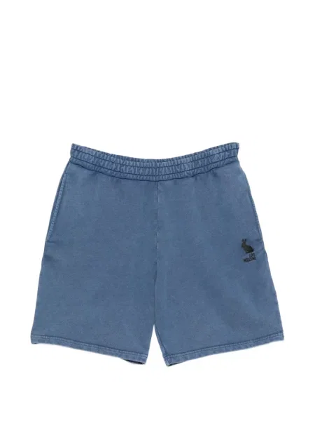Pantaloni scurți Love Moschino cu broderie albastru