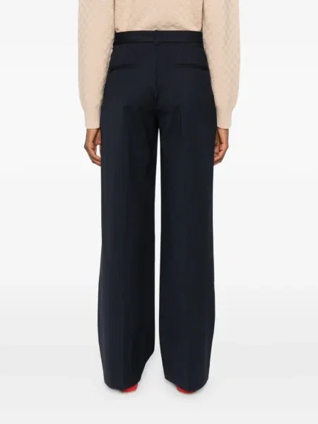 Pantaloni Sandro cu dungi albastru