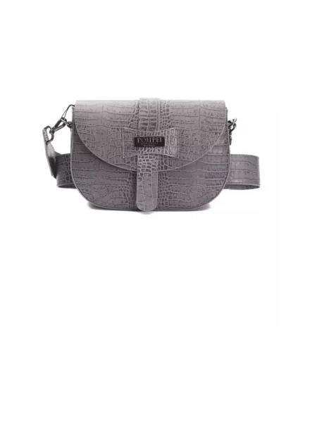 Torebka crossbody Pompei Donatella skórzana biznesowa szara