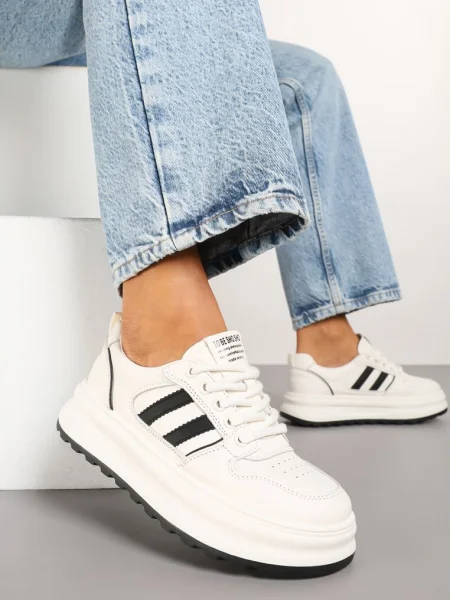 Sneakers Fonawia Bej cu negru