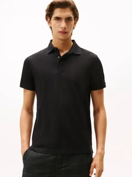 Tommy Hilfiger Polo | mercerizat negru