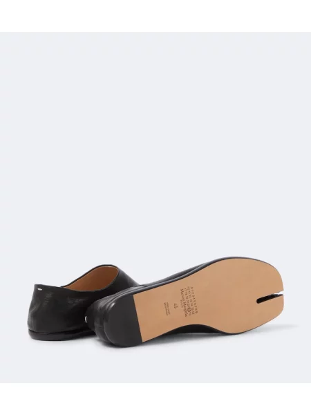 Chiloți Maison Margiela din piele slip-on negru