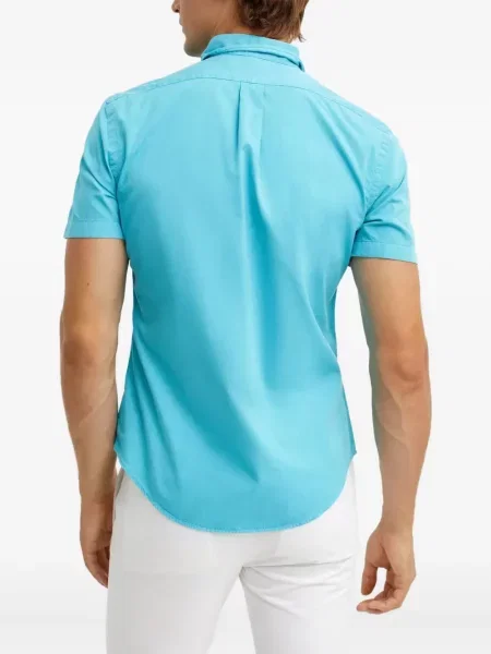 Samt prugasta košulja Polo Ralph Lauren s vezom plava