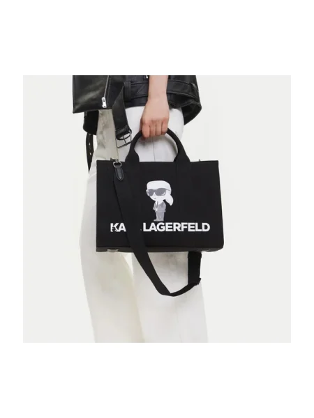 Karl Lagerfeld Shopper táska testszínű / szürke fehér fekete
