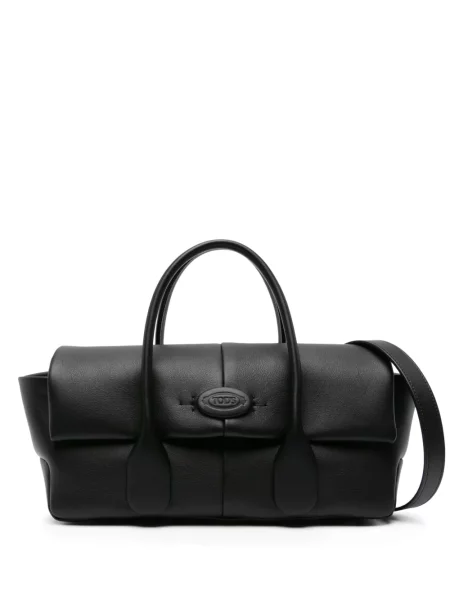 Geanta de piele Tod's din piele negru