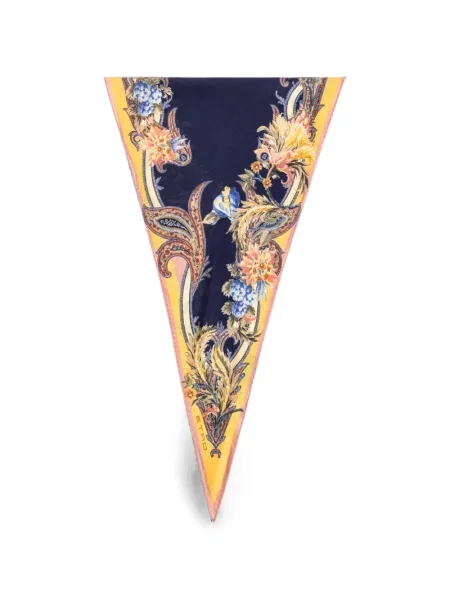 Fular Etro cu imagine cu model paisley asimetric