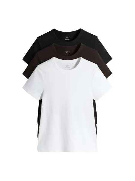 The Set Tricou maro / negru alb